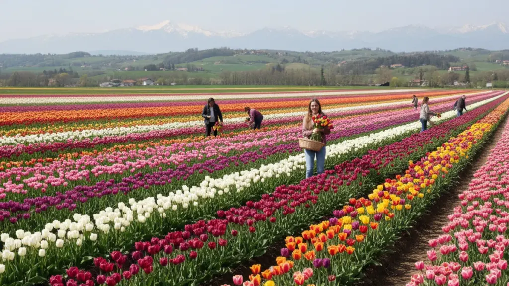 Il campo segreto dei 250.000 tulipani: raccogli il tuo bouquet